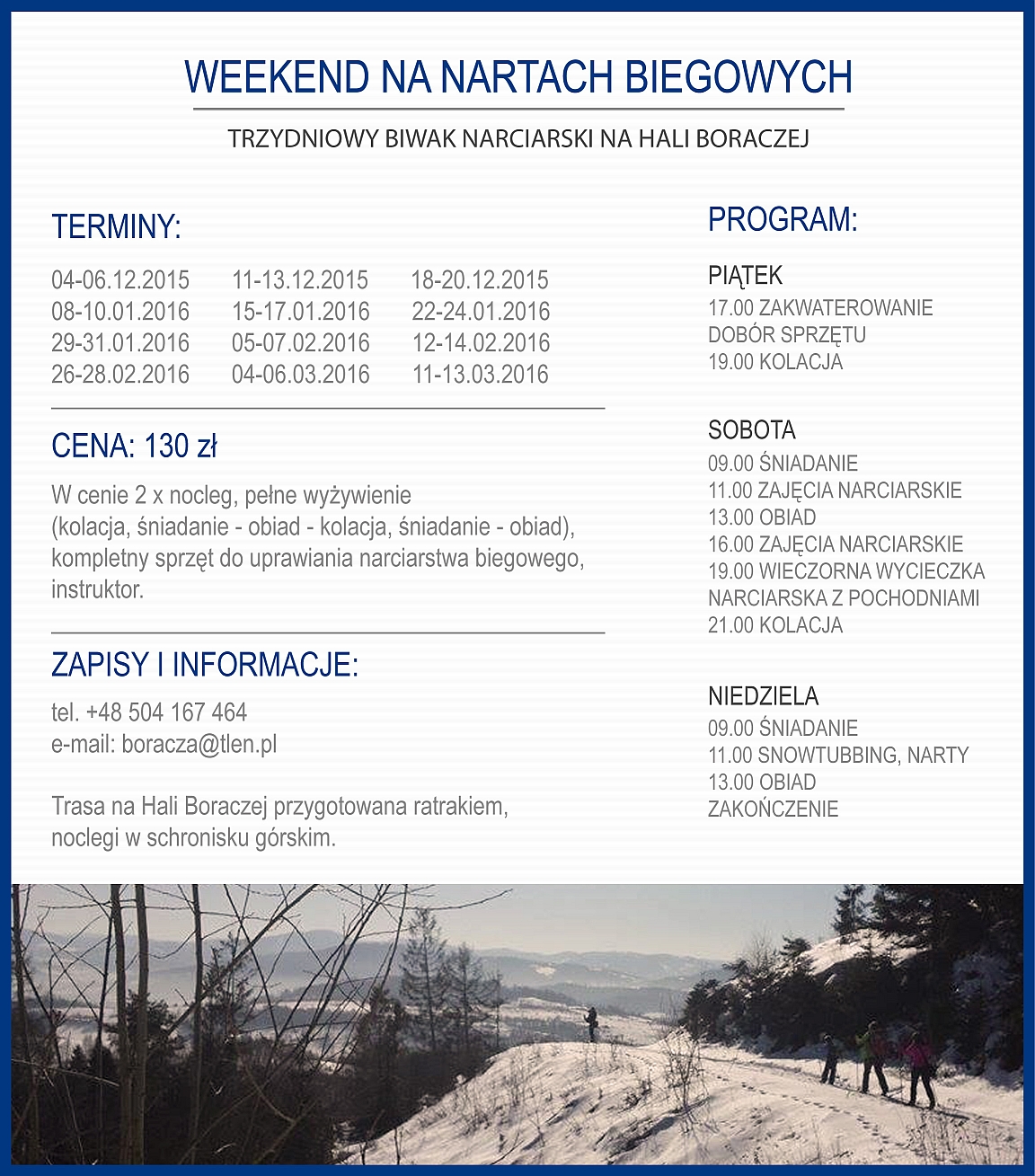 weekend na nartach biegowych